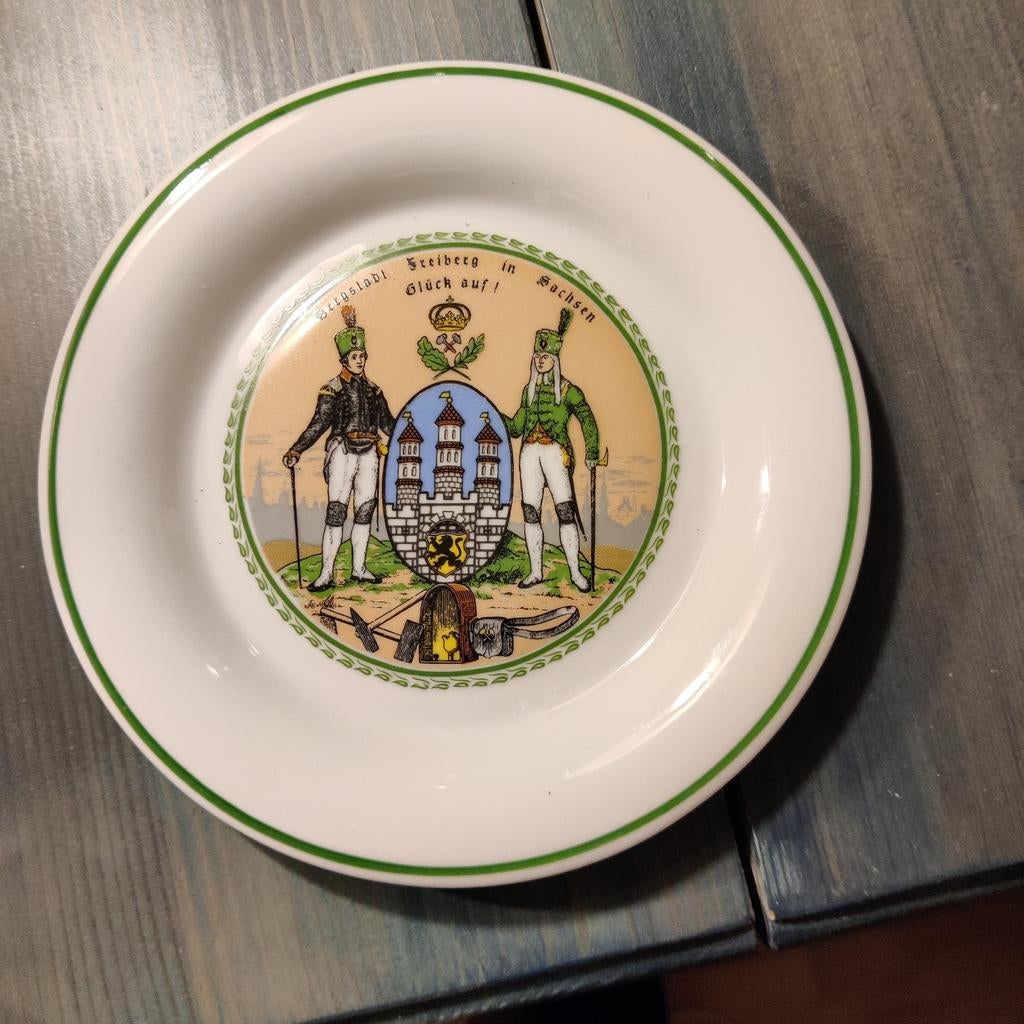 Duitse porselein.gedenk bord oorlog Sachsen, Ophalen of Verzenden