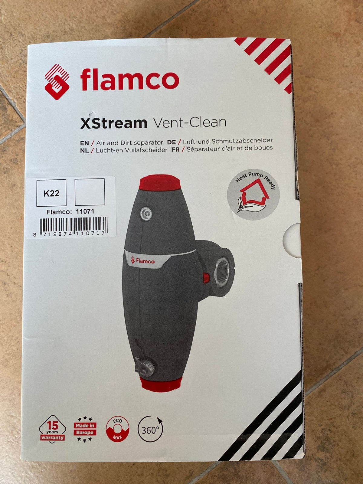 Flamco XStream Vent-Clean lucht- en vuilafscheider, Ophalen, Nieuw