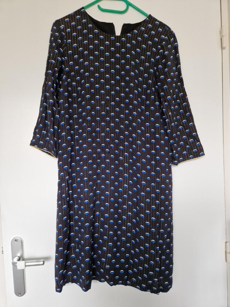 Jurk Hampton bays maat M 38 mondjes kusjes donkerblauw, Kleding | Dames, Maat 38/40 (M), Blauw, Ophalen of Verzenden, Hampton Bays