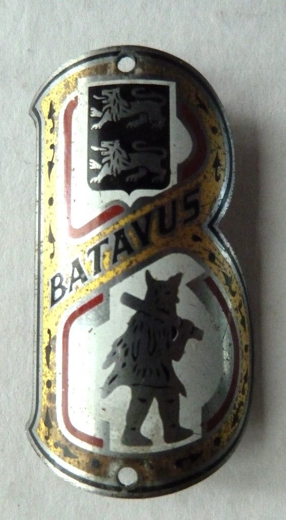 Batavus balhoofdplaatje / fietsplaatje in zeer mooie staat, Ophalen of Verzenden, Zo goed als nieuw, Reclamebord