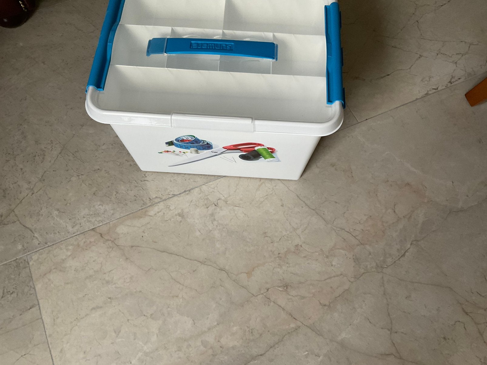Witte plastic Naaikist/ opbergbox, Ophalen, Nieuw