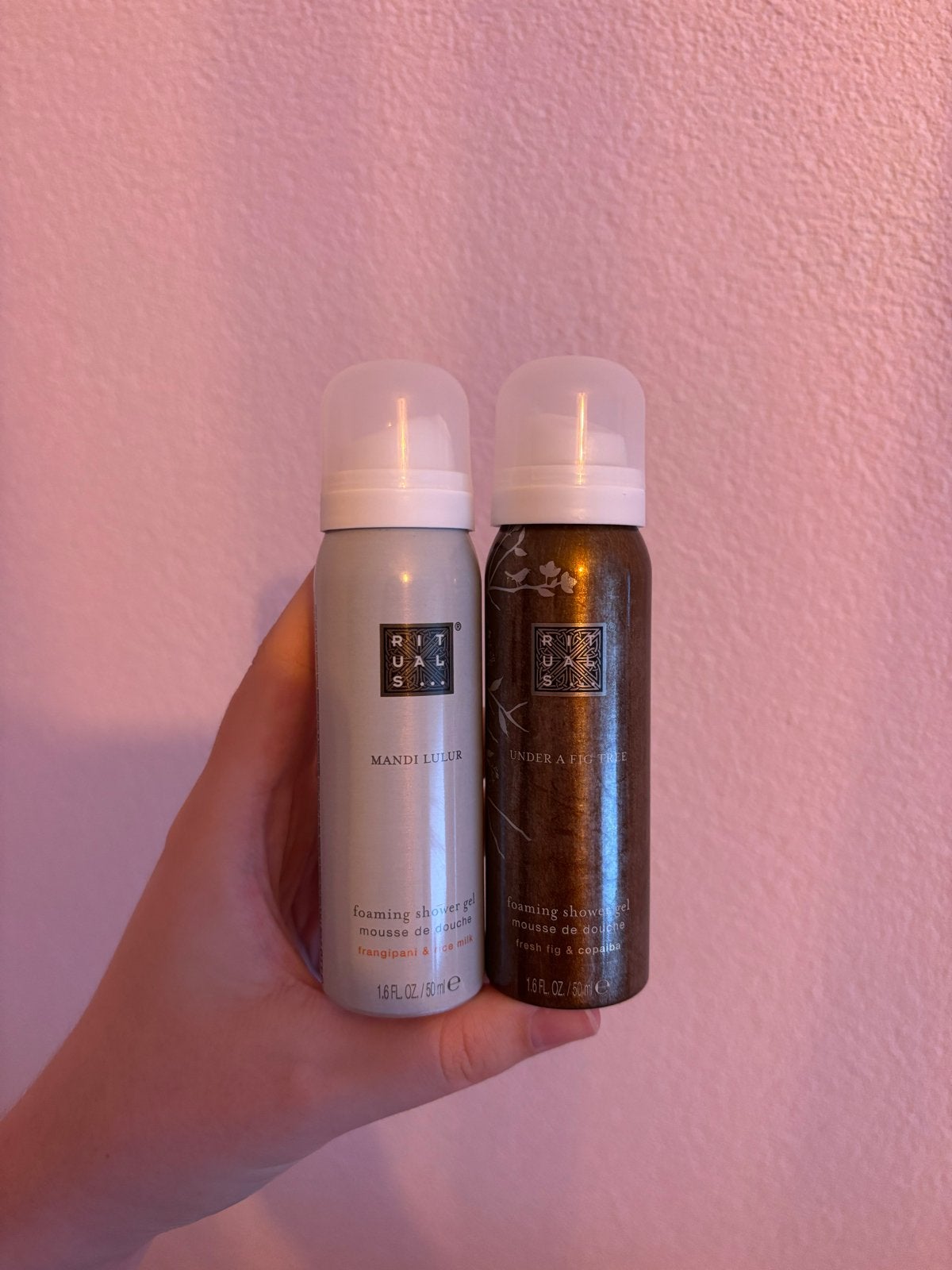 Rituals mini douche foam - 25 jaar collectie (2 stuks), Ophalen of Verzenden, Gebruikt, Bad & Douche