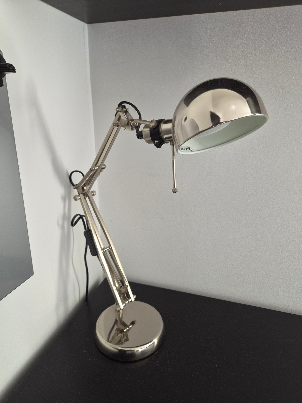 ikea bureaulamp zilverkleurig, Ophalen, Gebruikt, Bureaulamp, IKEA