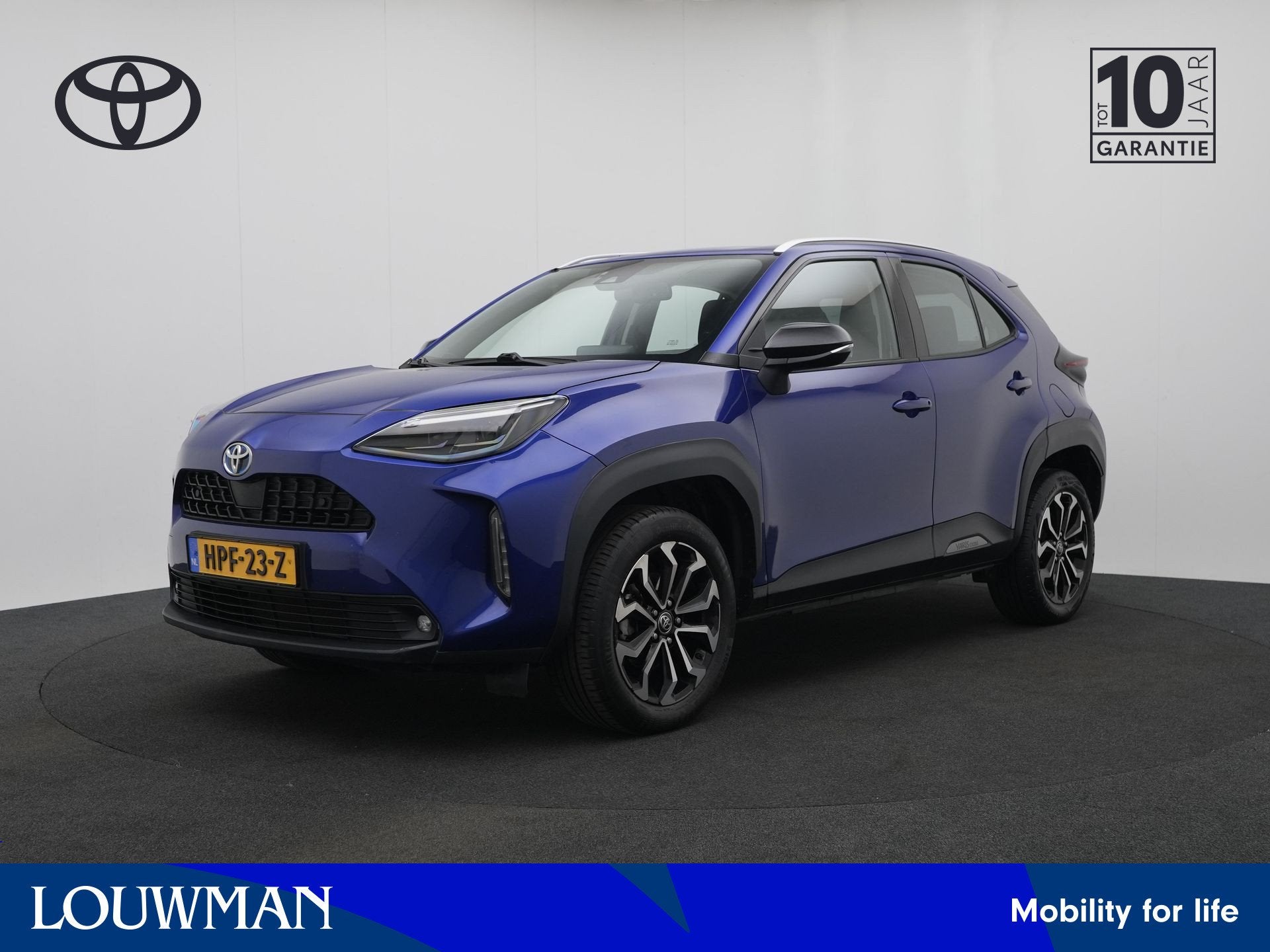 Toyota Yaris Cross 1.5 Hybrid Dynamic (bj 2022, automaat), 12 maanden, Stof, Gebruikt, Blauw