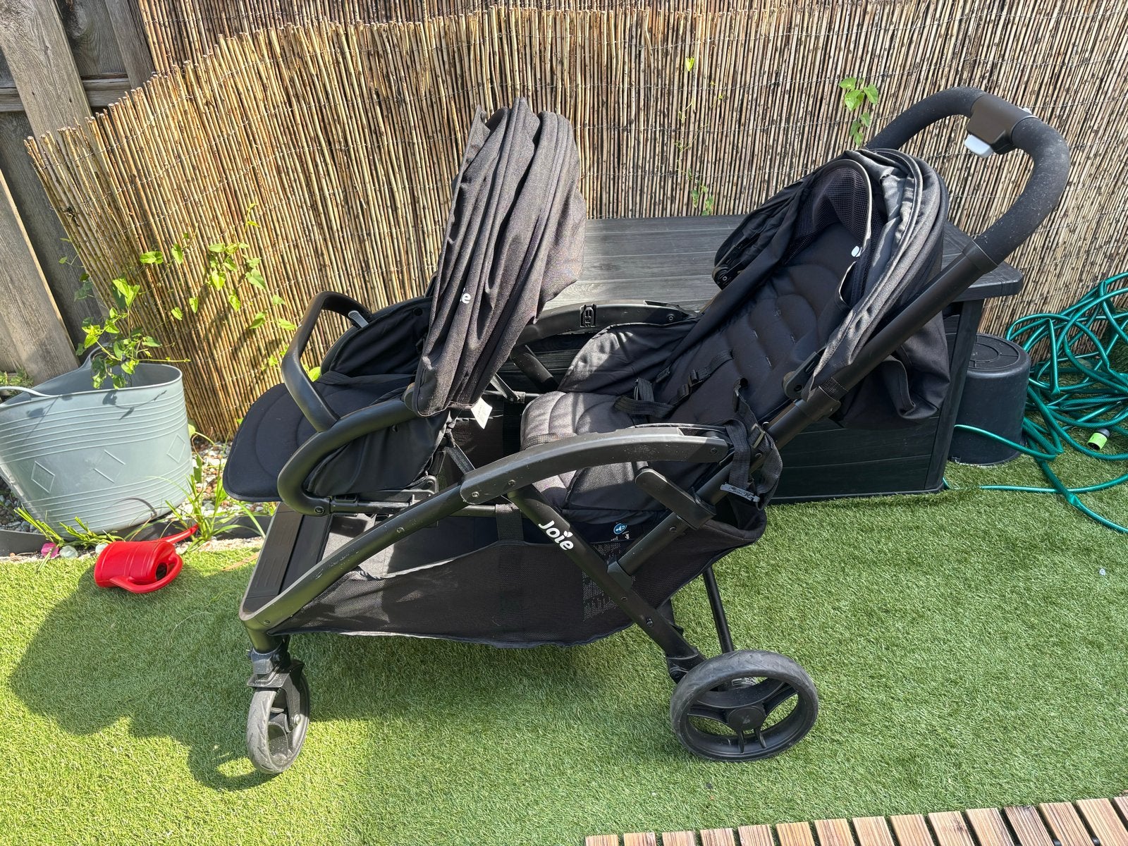 Joie Evalite Duo Duowagen - Zwart Reis buggy, Kinderen en Baby's, Buggy's, Ophalen of Verzenden, Zo goed als nieuw, Overige merken