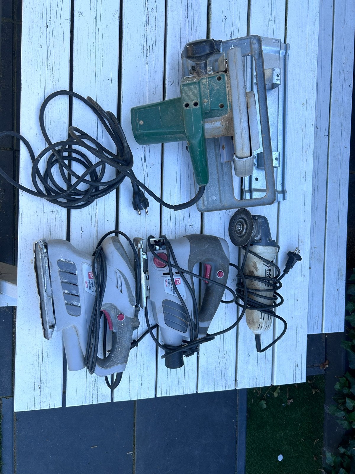 Elektrisch gereedschap: Bosch cirkelzaag, slijptol, schuurma, Ophalen, Gebruikt