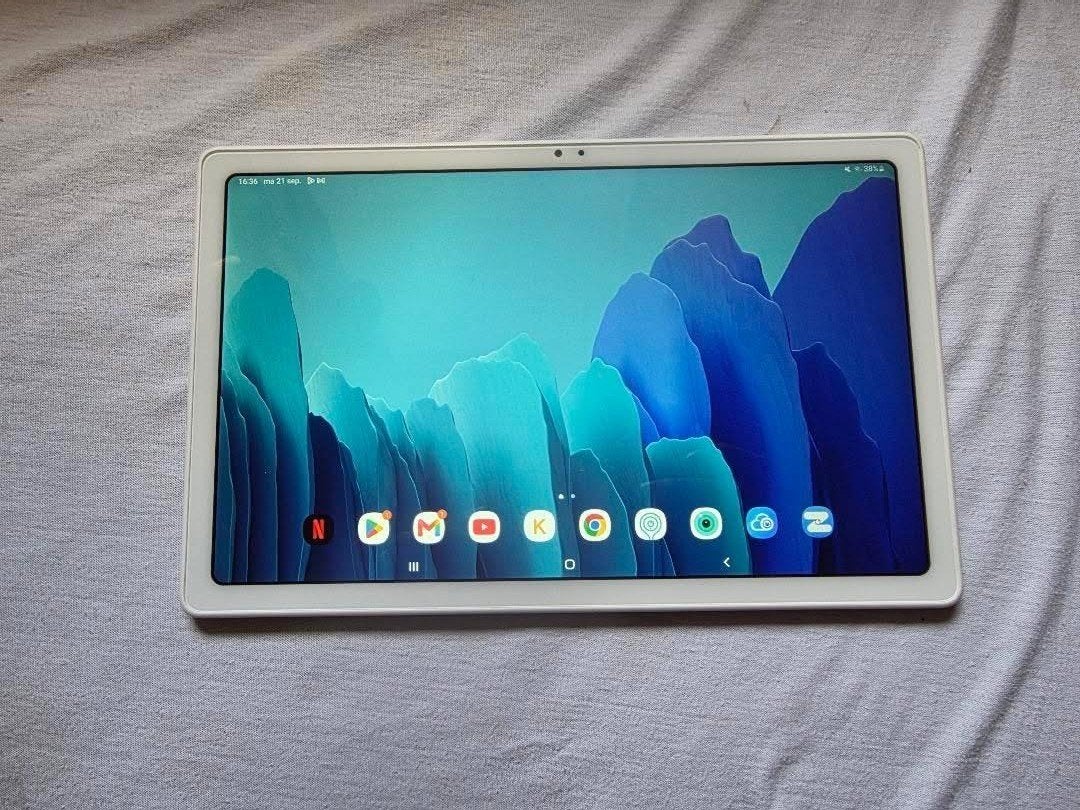 samsung a7 tablet 10 inch wit krasvrij en zeer netjes, Computers en Software, Ophalen of Verzenden, Zo goed als nieuw, 10 inch