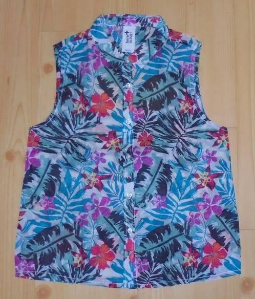 Here & there mouwloos bloesje maat 146/152 met blote rug en, Kinderen en Baby's, Kinderkleding | Maat 146, Gebruikt, Meisje, Overhemd of Blouse