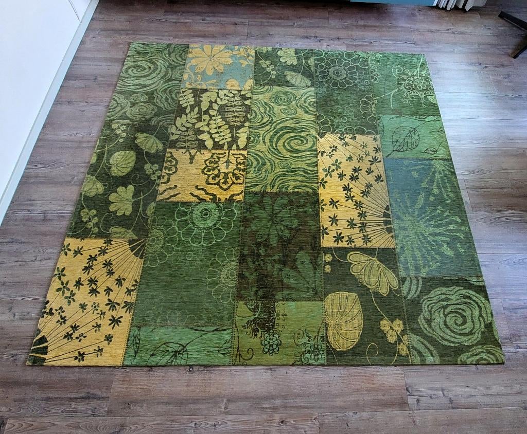 vloerkleed vlakgeweven 200 x 200 cm, Huis en Inrichting, Ophalen, Vierkant, 200 cm of meer, Zo goed als nieuw