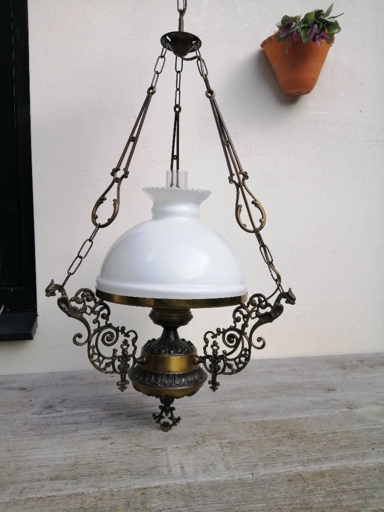 Hanglamp, Ophalen, Gebruikt, Glas