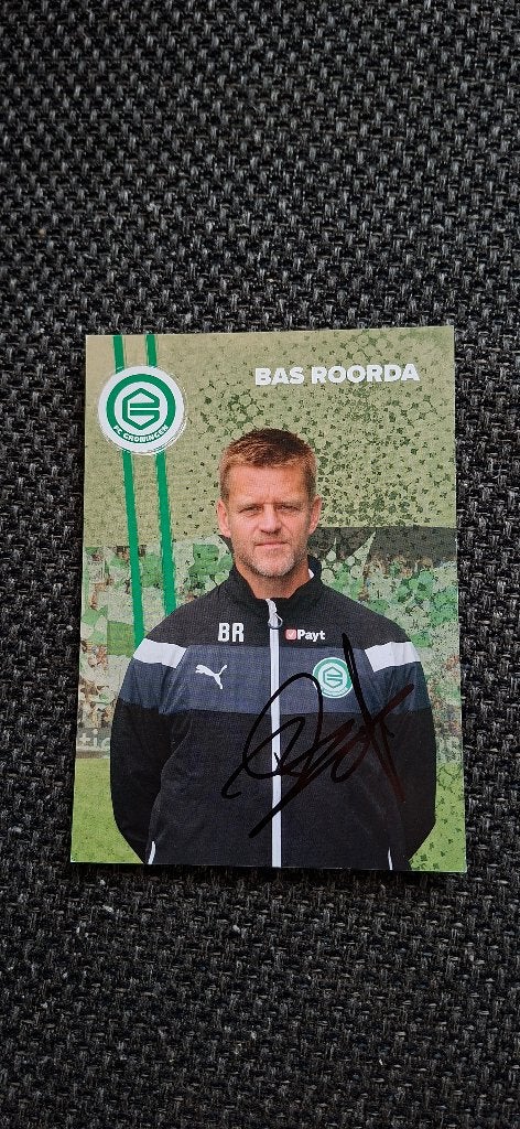 Spelerskaart met handtekening; Bas Roorda # FC Groningen, Ophalen of Verzenden, Nieuw, Overige binnenlandse clubs, Spelerskaart