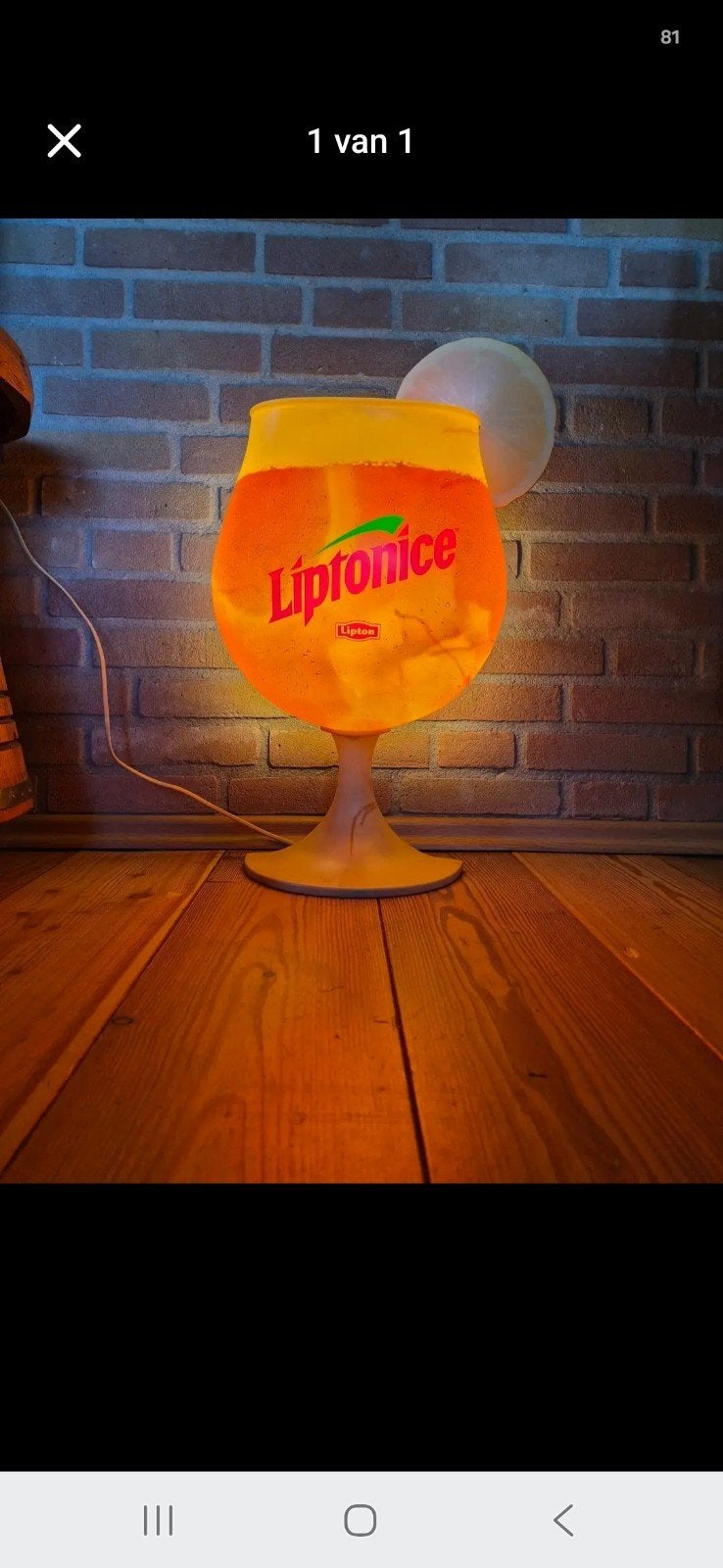 lipton lamp, Ophalen, Zo goed als nieuw, Lichtbak of (neon) lamp