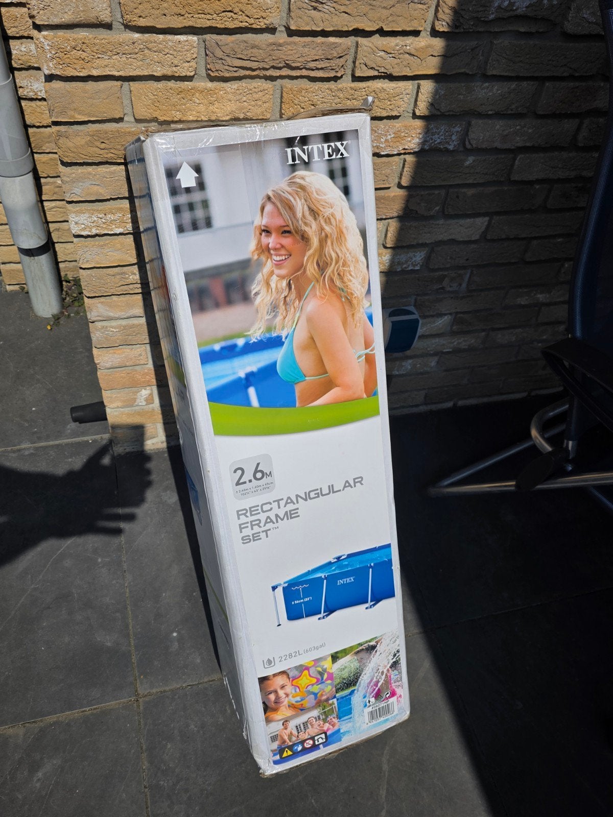 intex zwembad rechthoekig, Ophalen, Gebruikt, Opzetzwembad, 200 tot 400 cm
