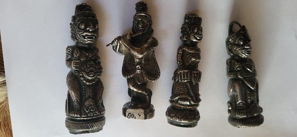Indonesie  zilveren krisheft gehalte 800. alles nette staat., Antiek en Kunst, Ophalen of Verzenden, Zilver
