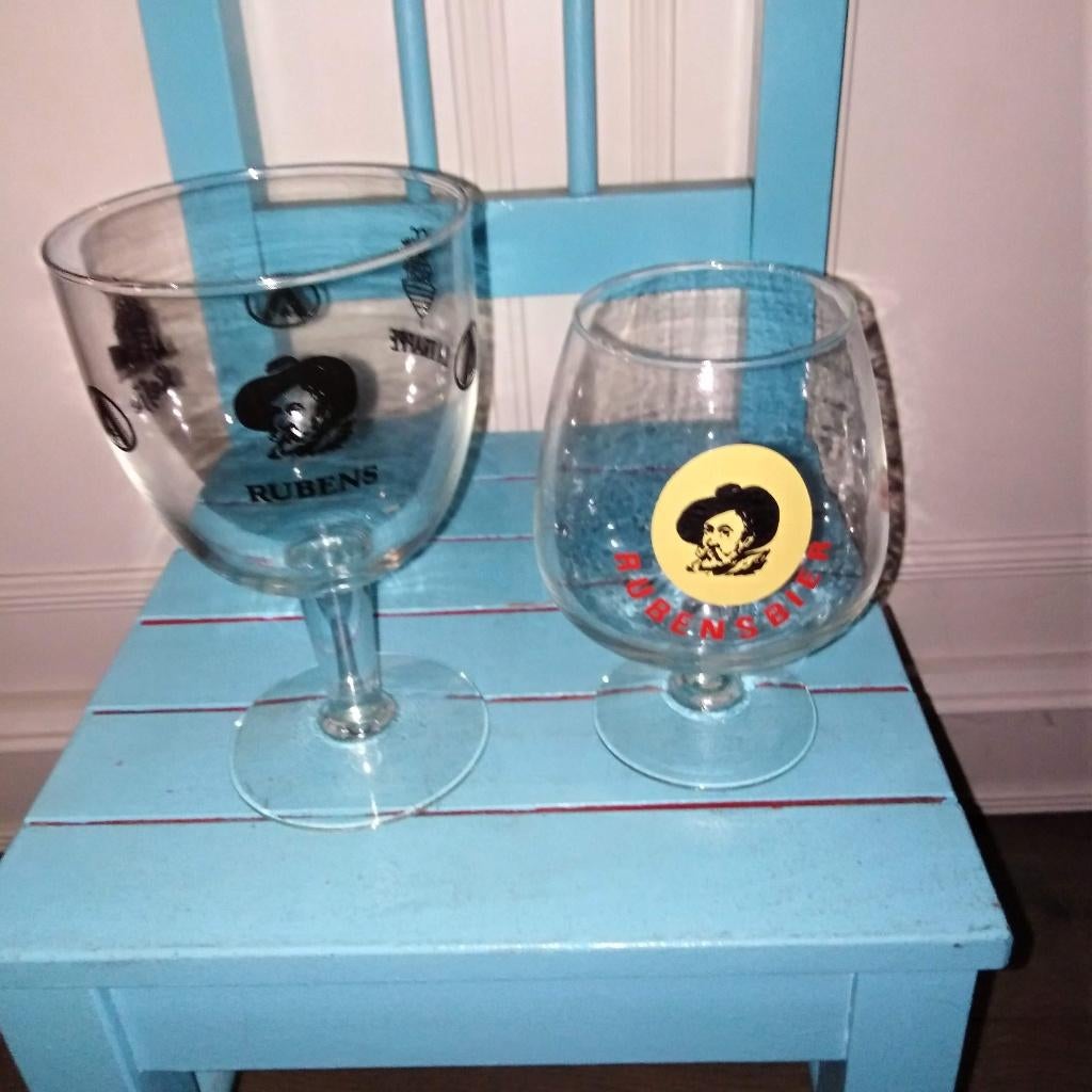 Rubens bierglazen 2 varianten, Ophalen, Zo goed als nieuw, Glas of Glazen, Overige merken