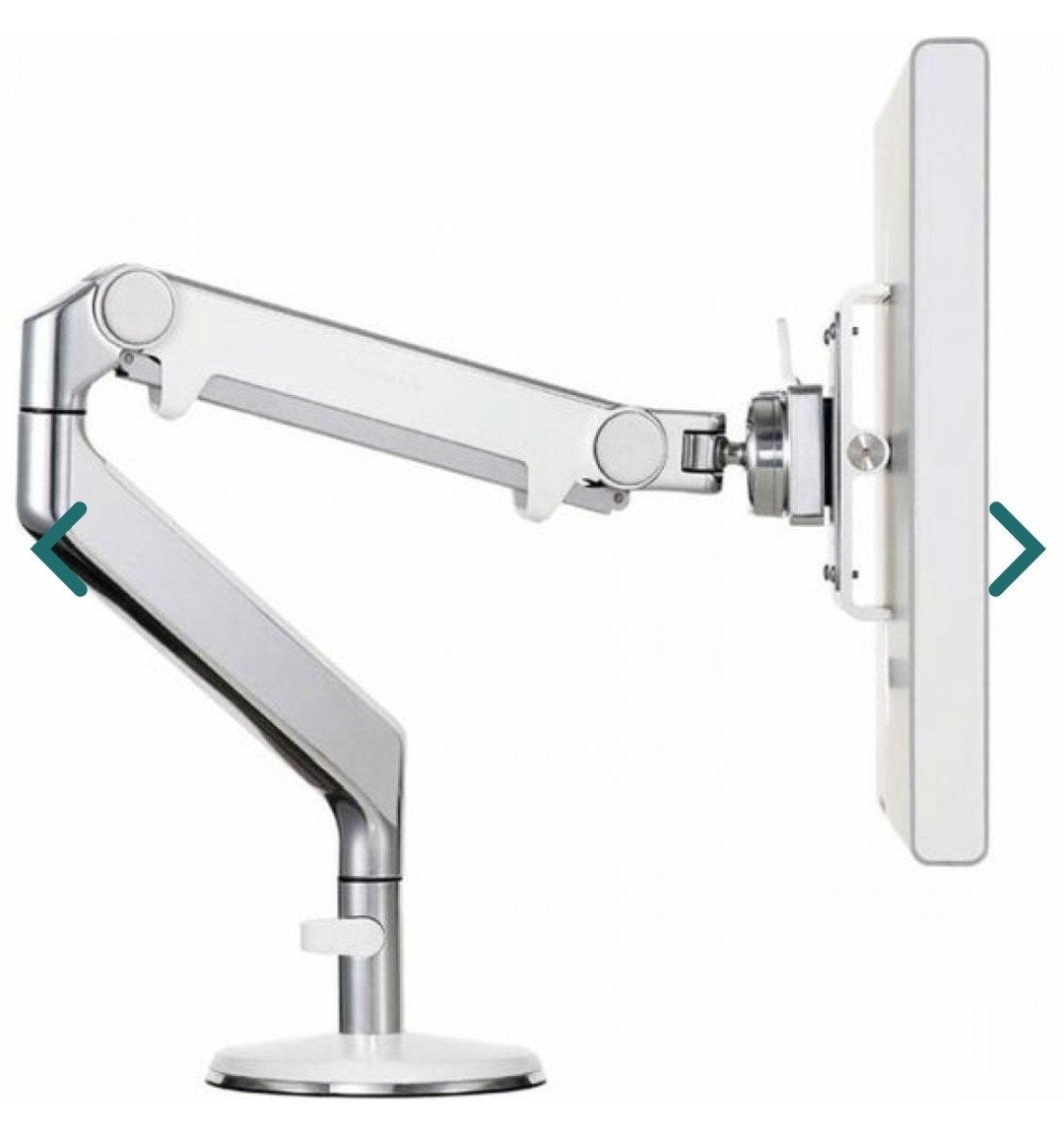 Humanscale M2 monitorarm, geborsteld aluminium met wit, Ophalen of Verzenden, Nieuw