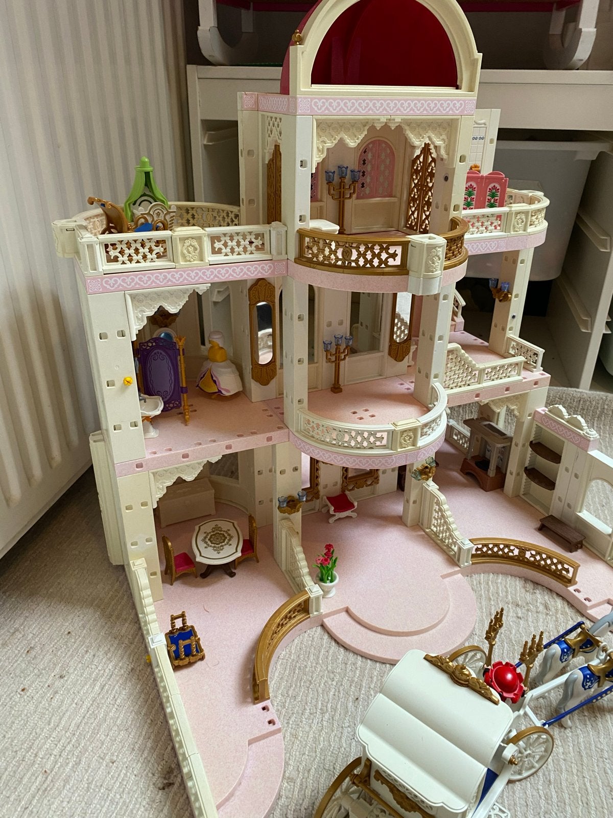 Playmobil Prinsessenkasteel 3019 met koets en figuren, Ophalen, Gebruikt