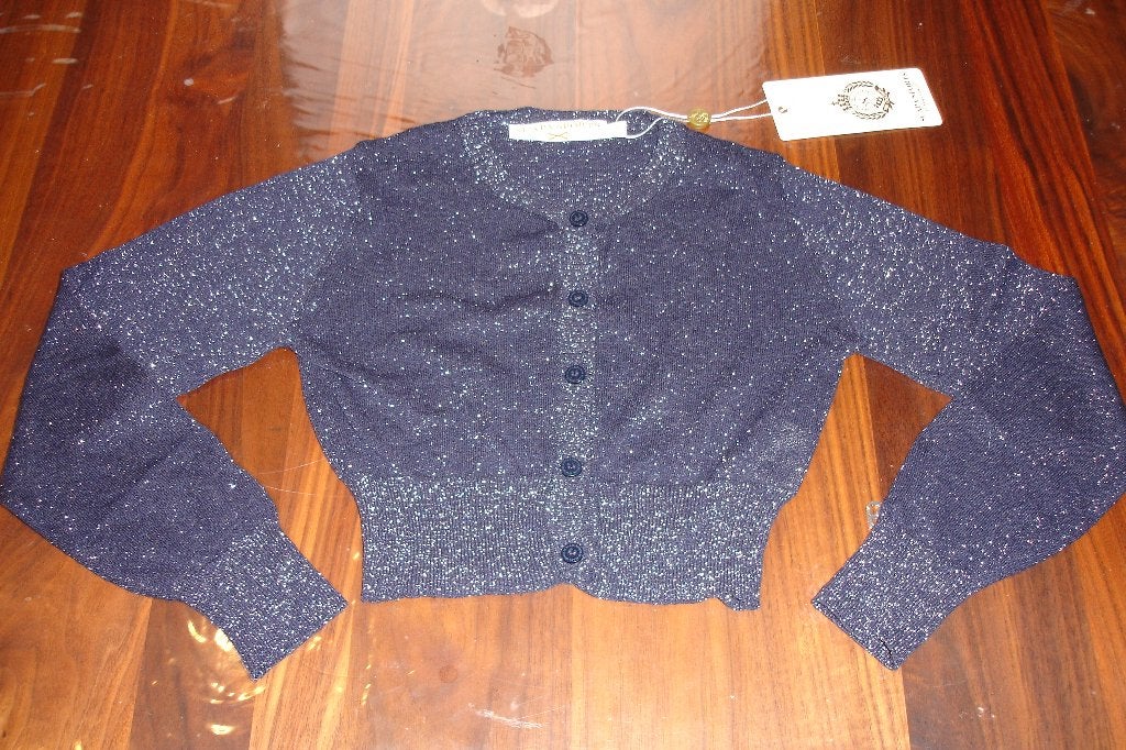 Scapa navy blauw glitter vest bolero cardigan mt 140 nieuw!, Scapa, Meisje, Trui of Vest, Nieuw