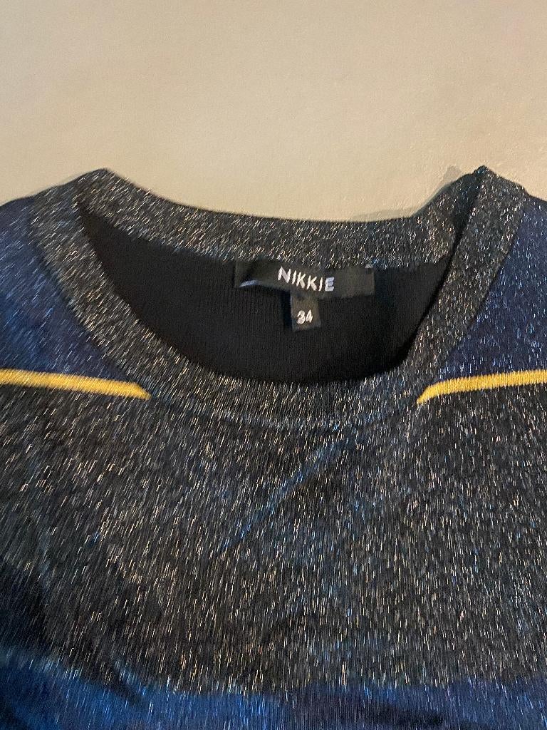 Nikkie gestreepte jurk - Maat 34, Zwart, Ophalen of Verzenden, Zo goed als nieuw, Nikkie