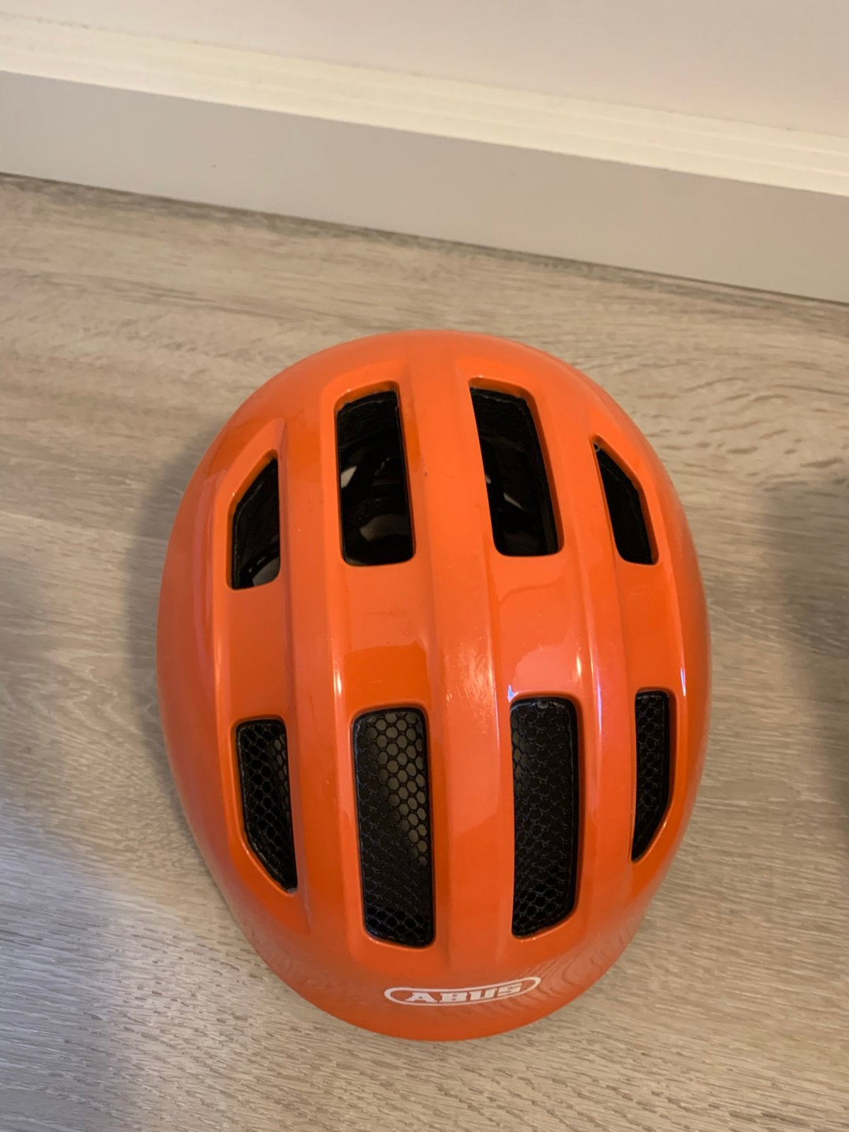 Abus Kinder Fietshelm Smiley 3.0 Oranje, Ophalen of Verzenden, Zo goed als nieuw, Jongen of Meisje