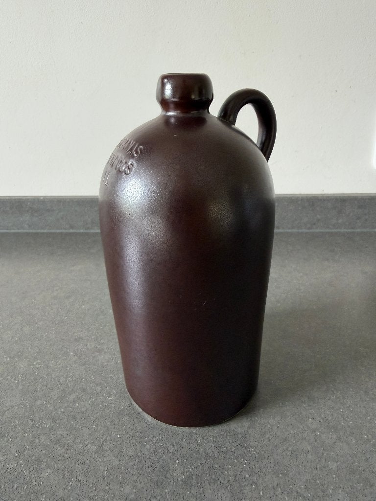 Vintage Höganäs kruik met oor 1 liter - jaren 60/70, Ophalen of Verzenden