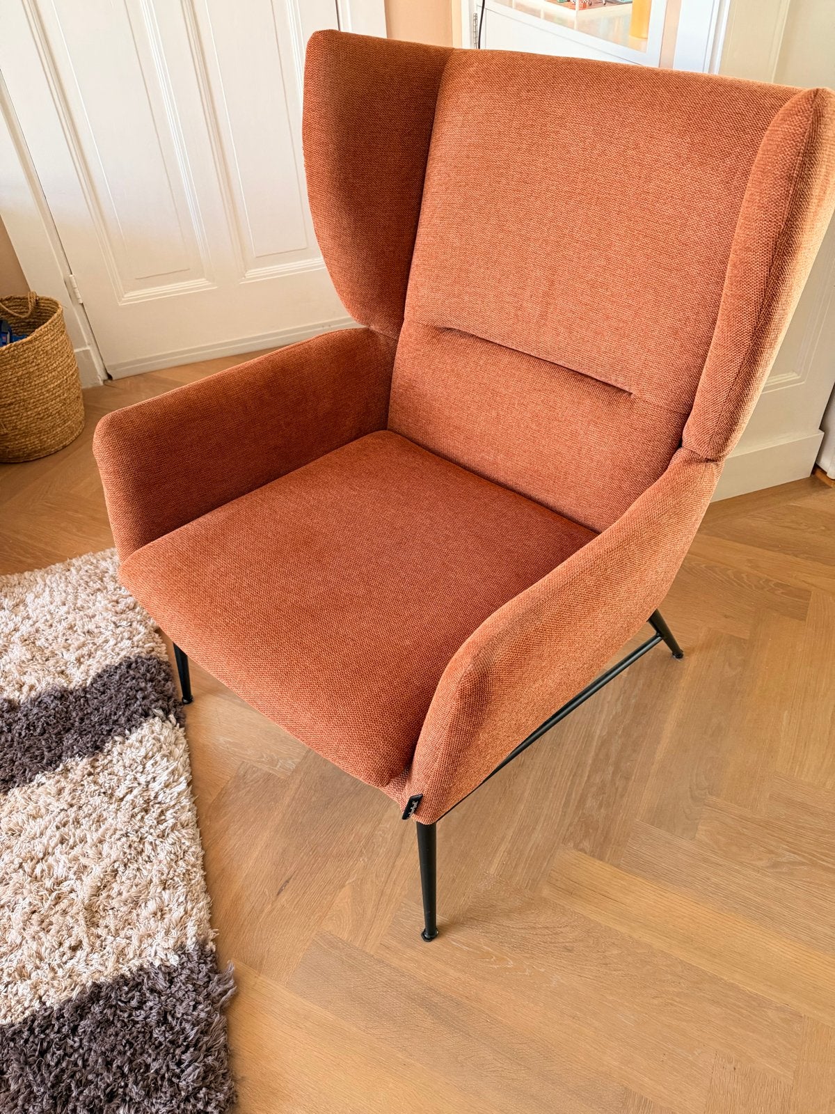 Lanterfant oorfauteuil, Ophalen, Gebruikt, 75 tot 100 cm, Stof
