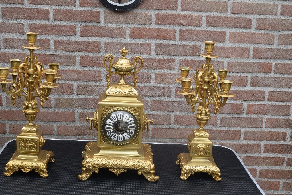 bronzen klokken stel, Ophalen of Verzenden