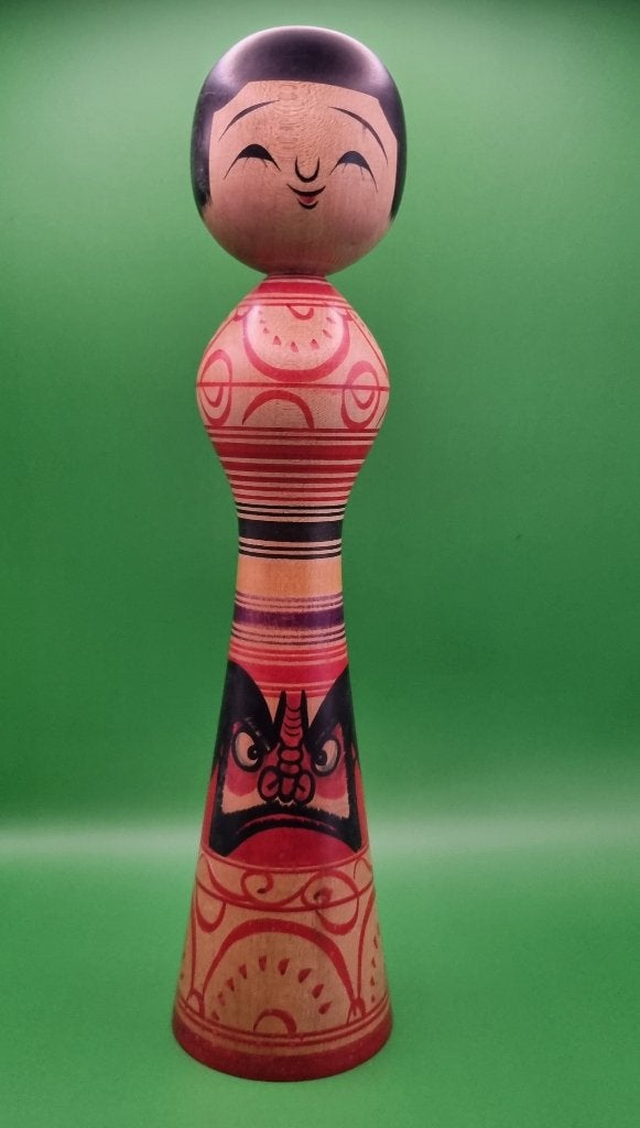 Tsugaru kokeshi van Tetsunori Okuse uit 1978 (30 cm), Hout, Geschilderd, Ophalen of Verzenden, Japan