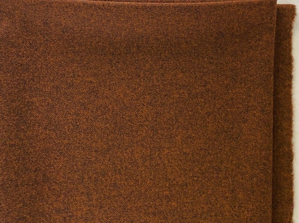 Kvadrat Tonica 512 donker oranje; restant meubelstof, Wol, 120 cm of meer, Nieuw, Oranje