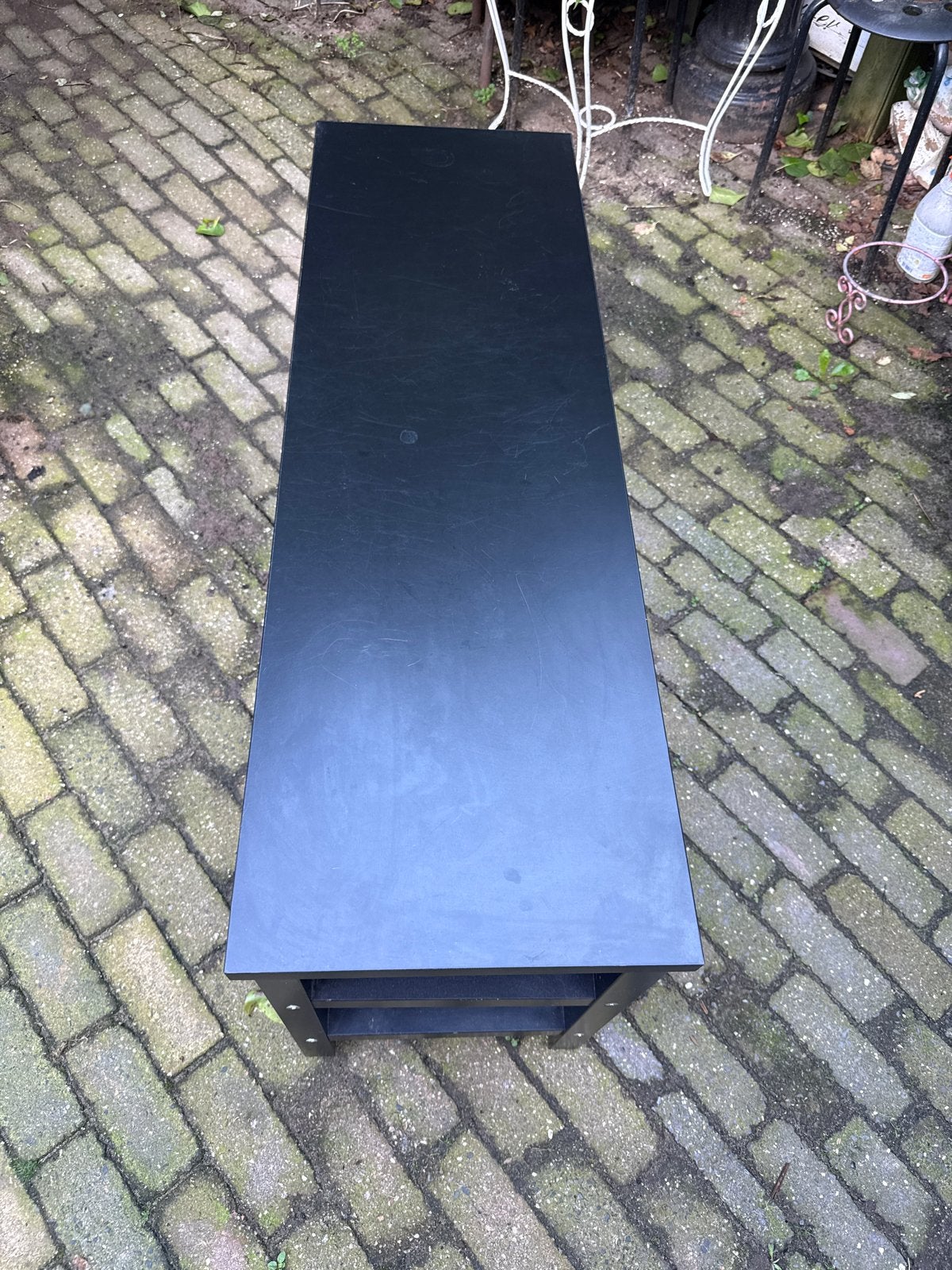 Zwart schoenenrek met twee niveaus ikea, Ophalen of Verzenden, Gebruikt