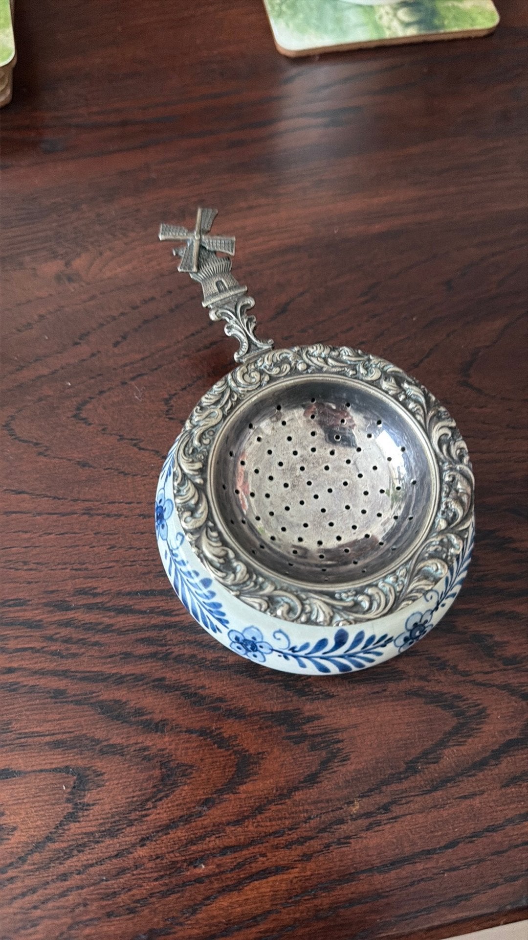 Antiek theezeefje, Antiek en Kunst, Ophalen of Verzenden, Zilver