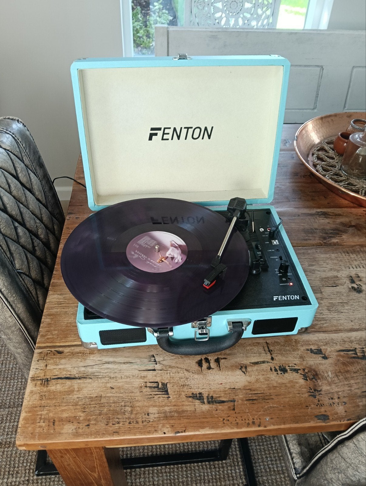 Fenton platenspeler in koffer - Zo goed als nieuw, Zo goed als nieuw, USB-aansluiting, Platenspeler, Ophalen