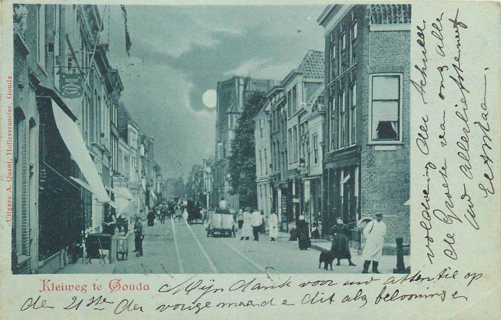 701-256-013 Gouda Kleiweg, Verzamelen, Ansichtkaarten | Nederland, Verzenden, Voor 1920, Zuid-Holland