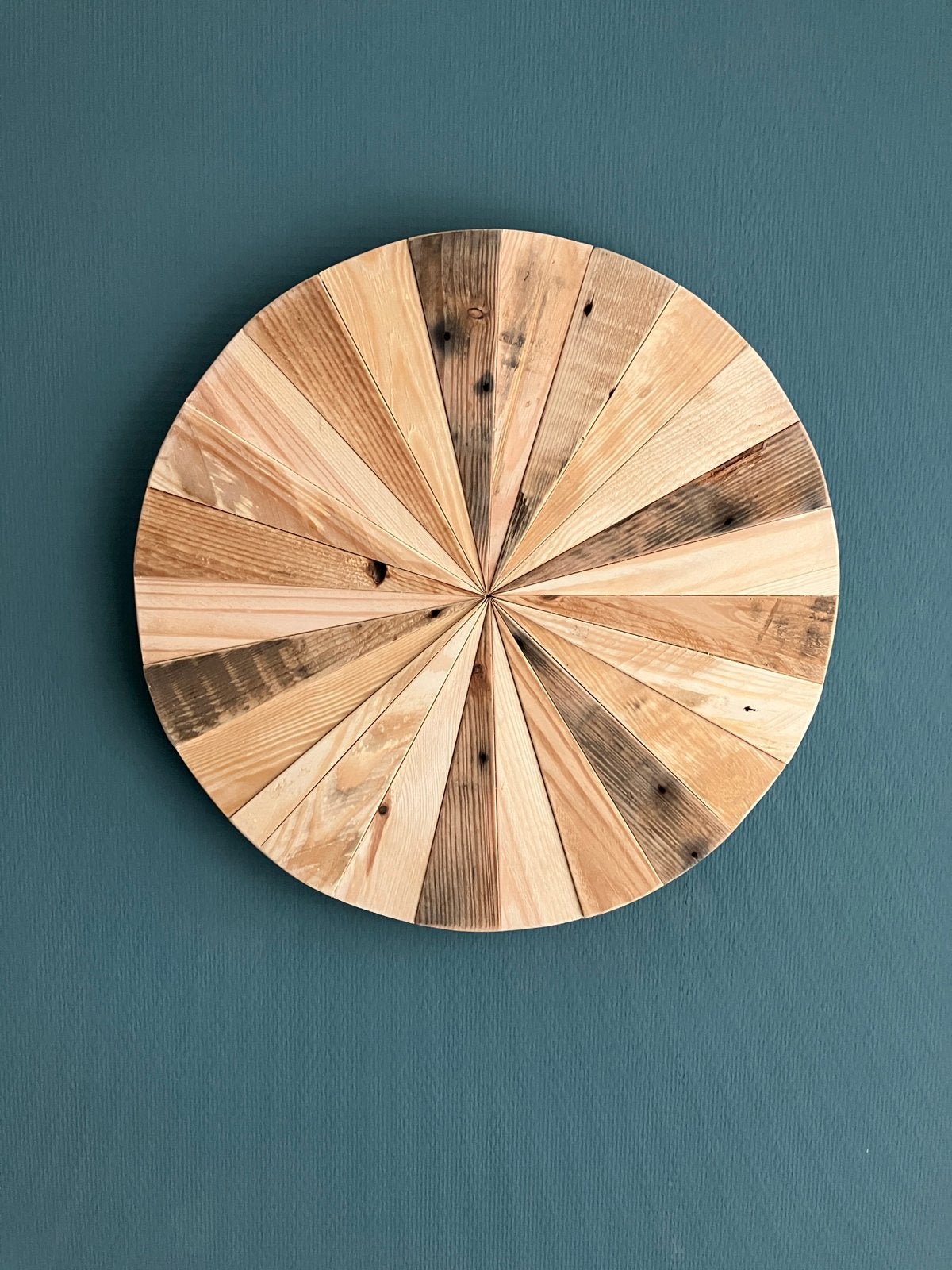 Unieke Ronde Houten Wanddecoratie NIEUW, Ophalen, 48 cm, Hout, Nieuw
