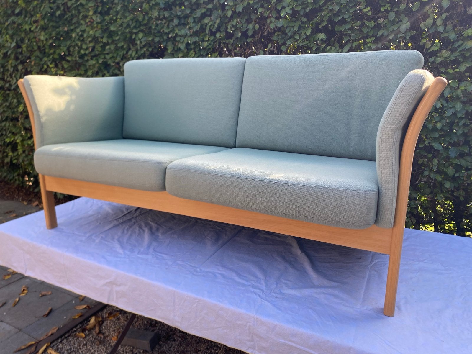 2,5 zits Skalma Asmara/Columbia Deense spijlenbank, Ophalen, Hout, Scandinavisch design, Gebruikt