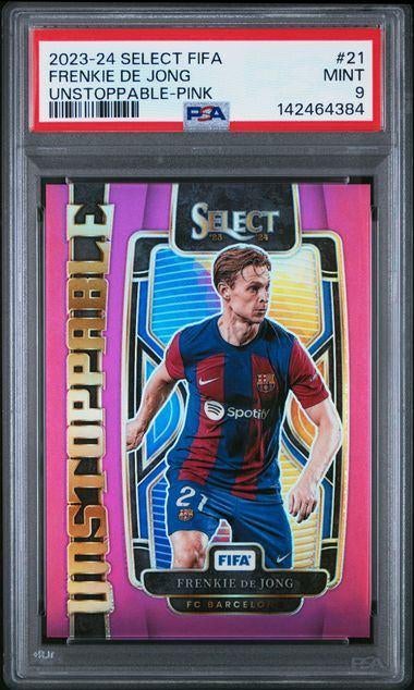 Panini Select FIFA Unstoppable Pink / 25 Frenkie de Jong, Ophalen of Verzenden, Nieuw, Buitenlandse clubs, Spelerskaart