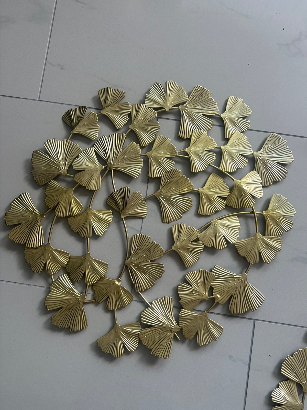 5 stuks gouden wanddecoratie accessoires. goed als nieuw., Metaal, Ophalen of Verzenden, Overige typen, Goud