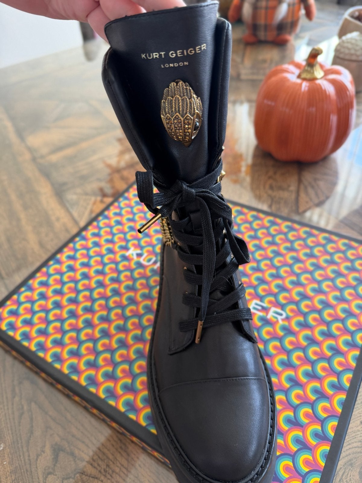 Kurt Geiger London Biker Boots met Ketting - Nieuw, Kleding | Dames, Verzenden, Zwart, Lage of Enkellaarzen, Nieuw