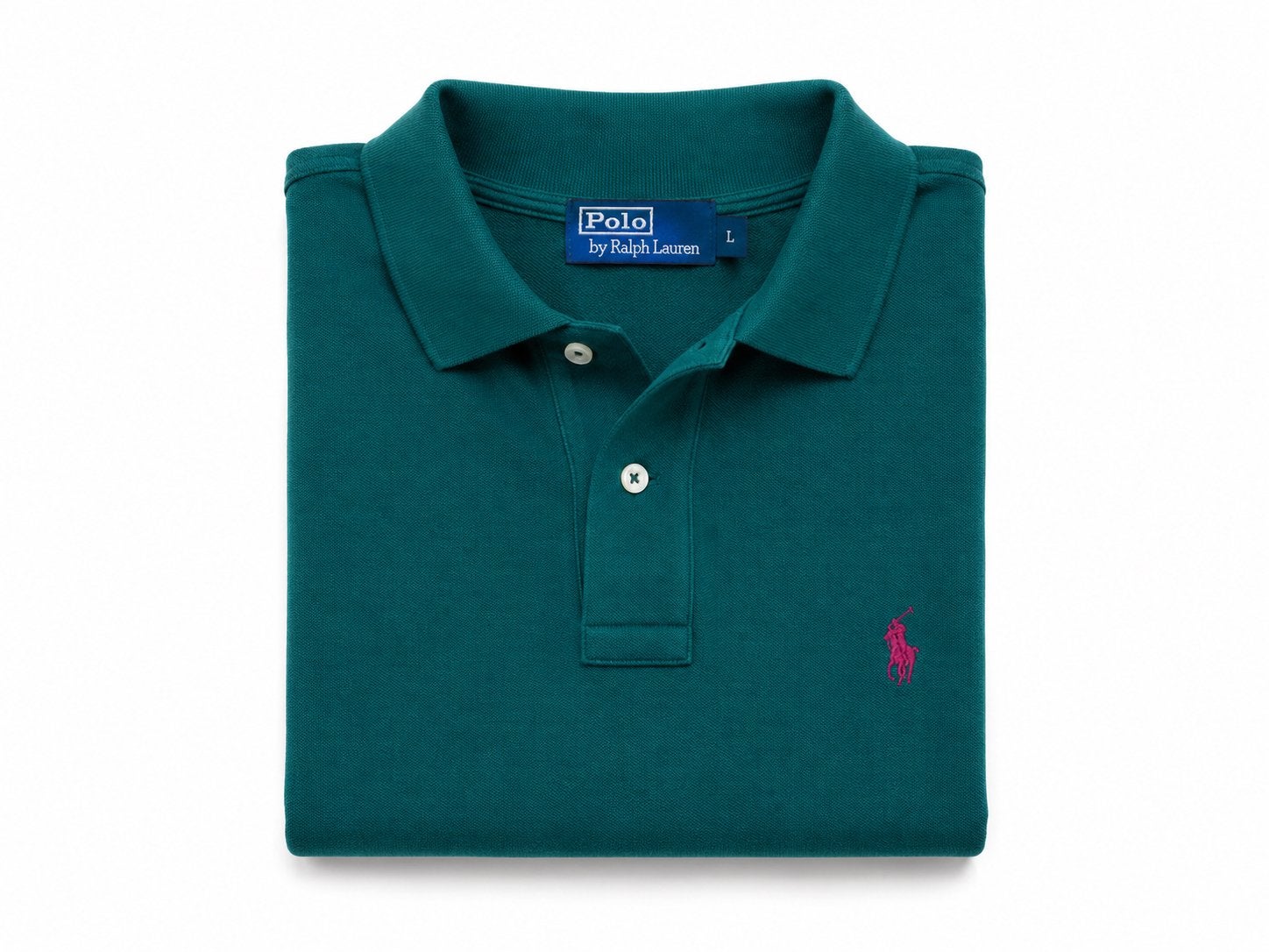 Polo Ralph Lauren Longsleeve Polo - Maat L, Kleding | Heren, Polo's, Ophalen of Verzenden, Gedragen, Maat 52/54 (L), Groen