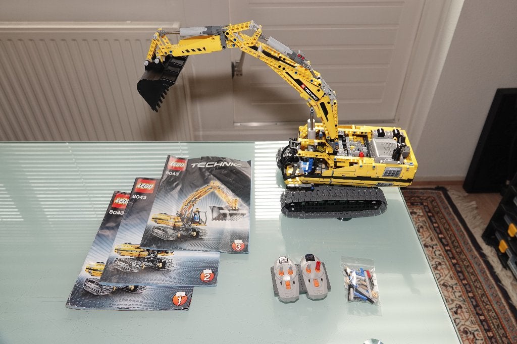 Lego Technic klassieker 8043 Motorized Excavator doos optie, Gebruikt, Lego, Compleet, Ophalen of Verzenden