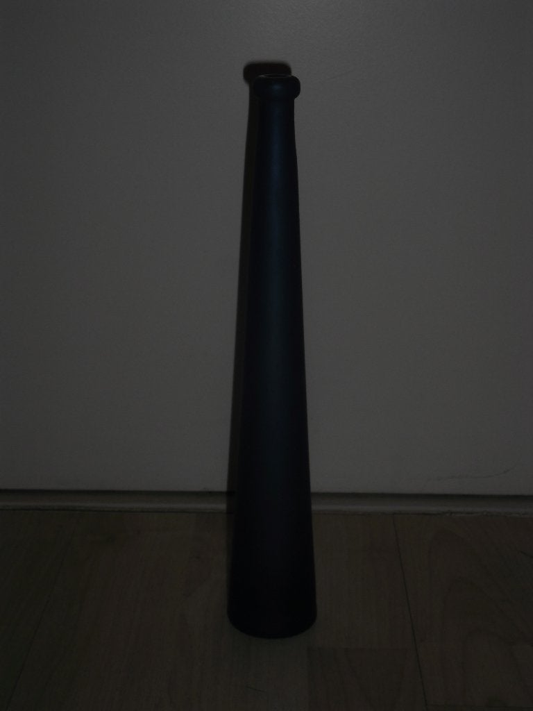 blauwe vaas, hoogte 28 cm, 28 cm, Blauw, Ophalen of Verzenden, Glas