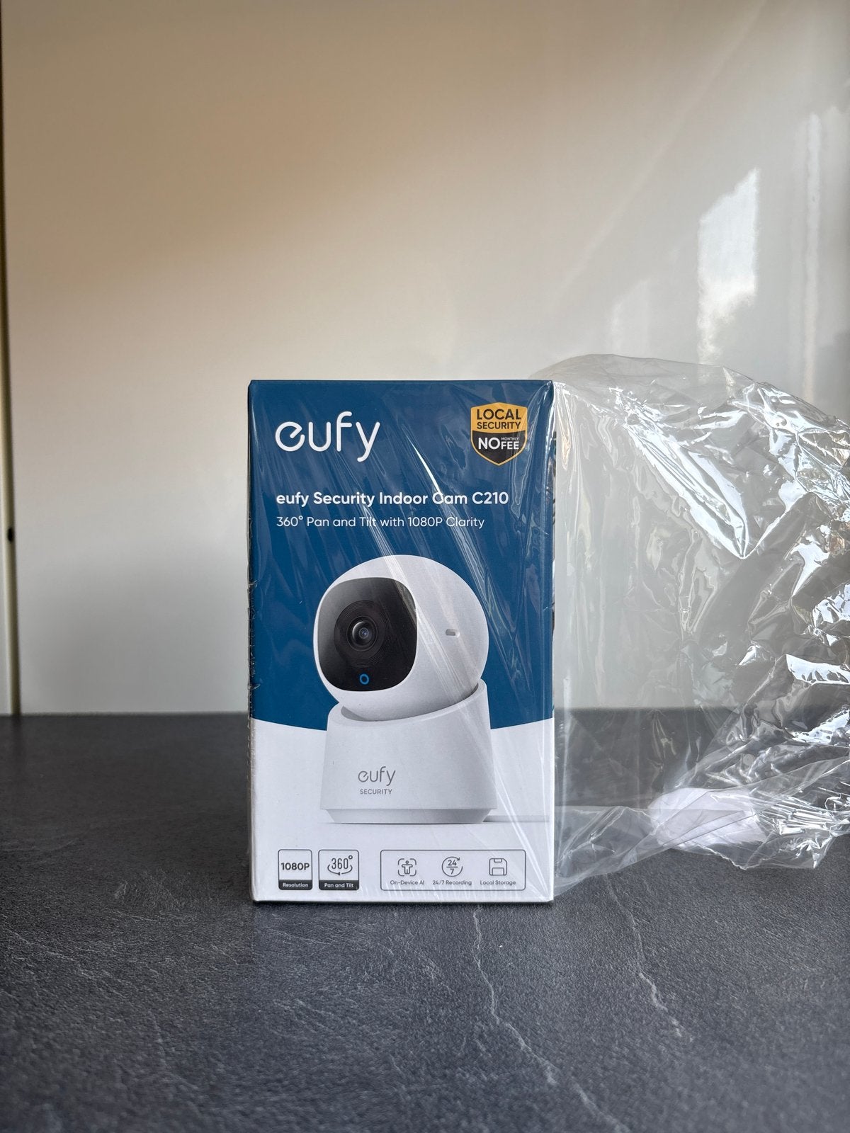 Eufy Security Indoor Cam C210 - 360 Pan & Tilt 1080P, Audio, Tv en Foto, Ophalen of Verzenden, Nieuw, Binnencamera