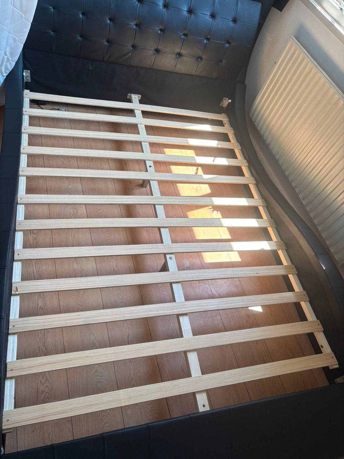 Tweepersoonsbed 140x200, Ophalen, Gebruikt, Zwart, Tweepersoons