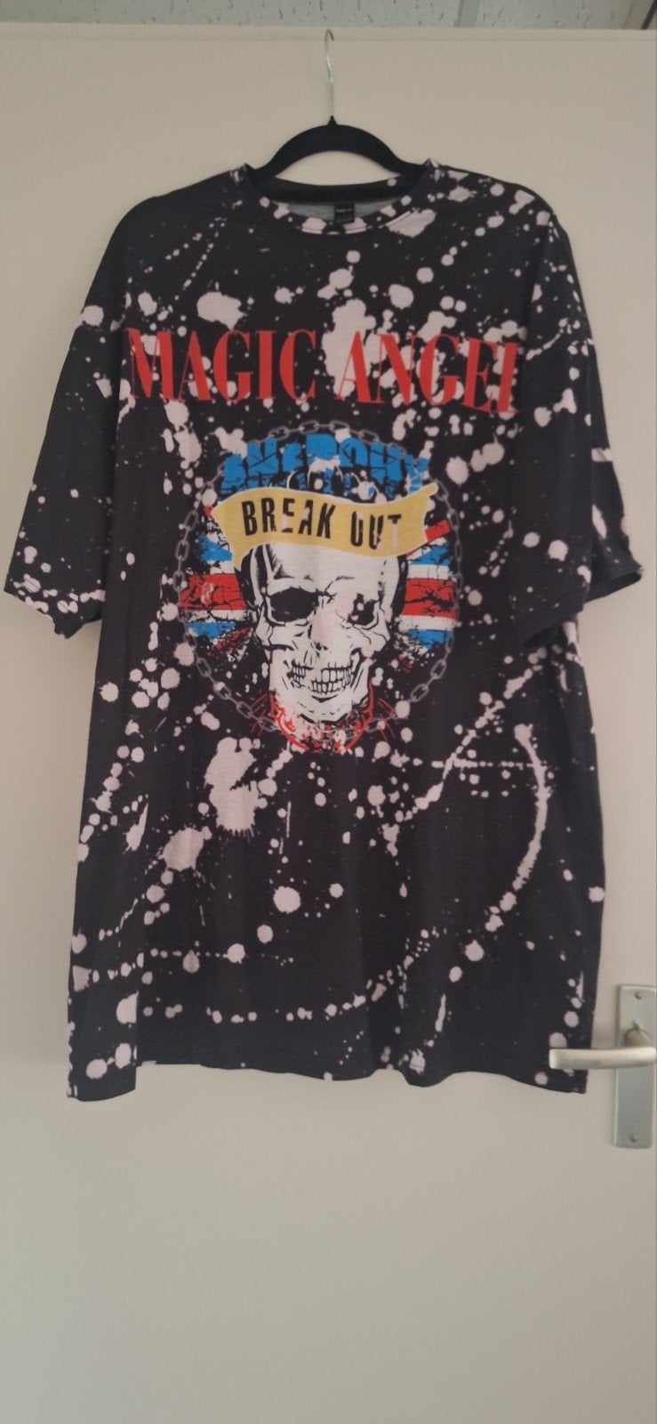 Oversized T-shirt met print - Shein, Zwart, Maat 46/48 (XL) of groter, Ophalen of Verzenden, Zo goed als nieuw
