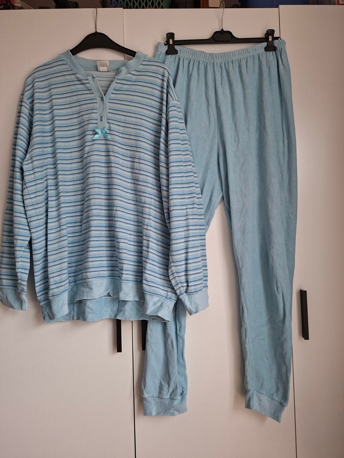 Lunatex Badstof Pyjama maat 3XL, Overige typen, Blauw, Ophalen of Verzenden, Zo goed als nieuw