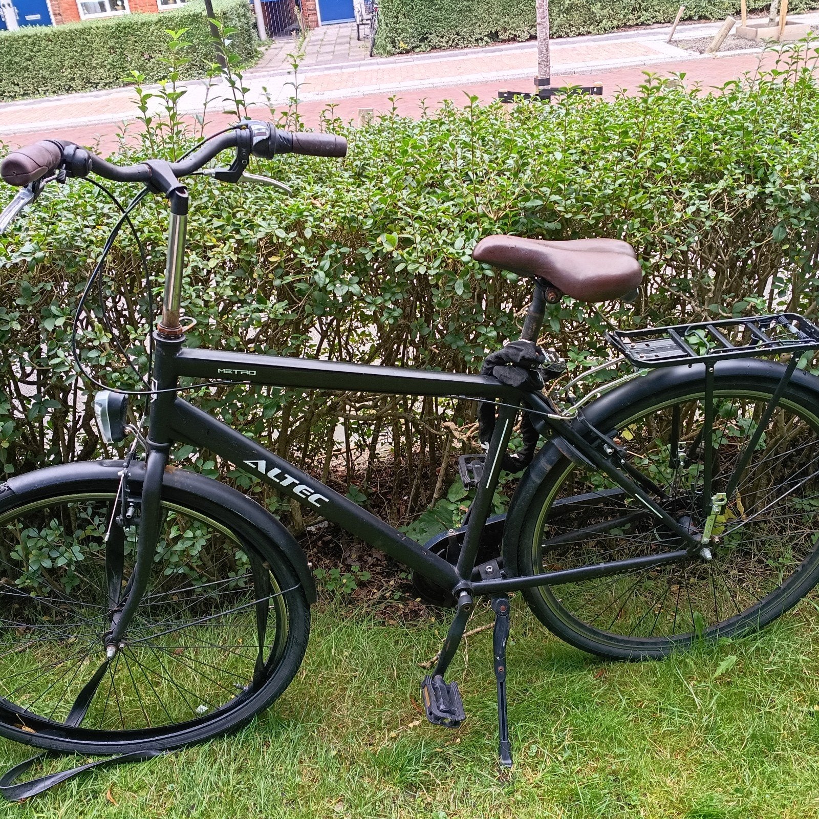 Altec Metro Damesfiets 7 Versnellingen Zwart, Fietsen en Brommers, Overige merken, Gebruikt, Velgrem, Versnellingen