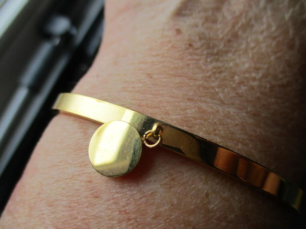 813/ gold plated RVS klik armband, Ophalen of Verzenden, Nieuw, Goud, Zilver