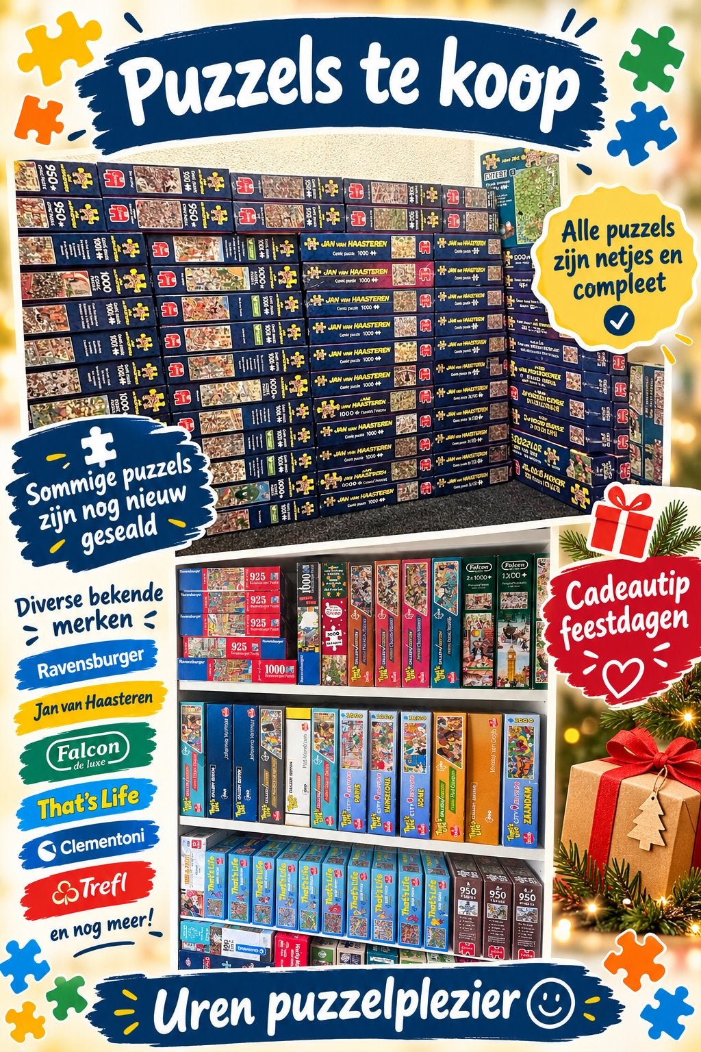 🤩Veel leuke Jan van Haasteren, That’s life puzzels enz 😊🧩, Hobby en Vrije tijd, Ophalen of Verzenden, 500 t/m 1500 stukjes
