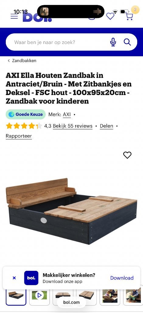 Zandbak, Kinderen en Baby's, Ophalen, Zo goed als nieuw