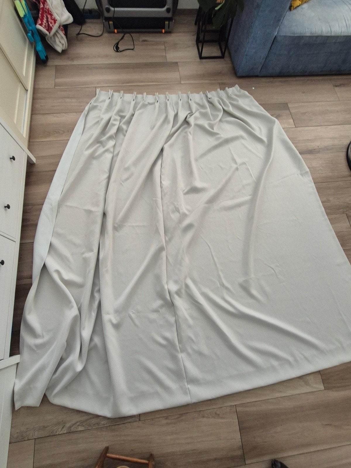 2 gordijnen met 14 haakjes, Ophalen, Gebruikt, 200 cm of meer, 200 cm of meer